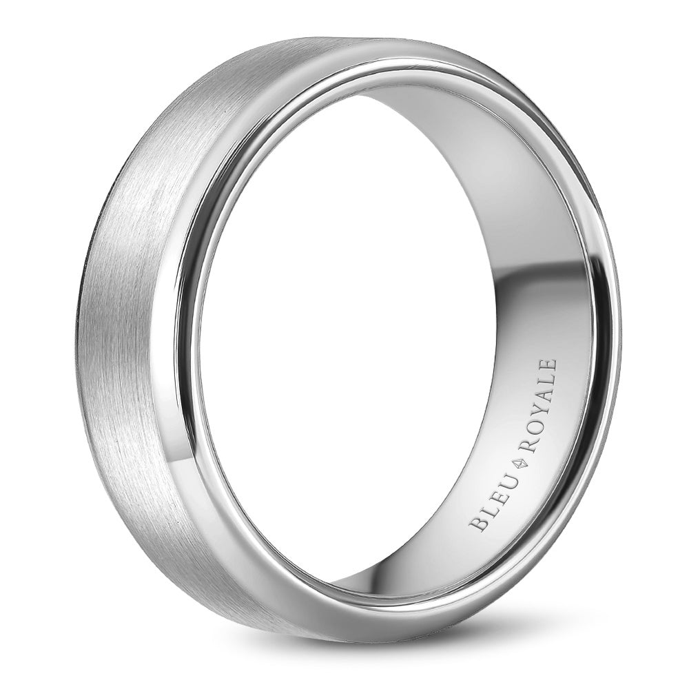 Bleu Royale Legacy Wedding Band 6.00mm White 18k Gold