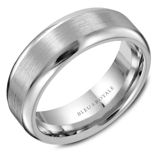 Bleu Royale Legacy Wedding Band 7.00mm White 14k Gold