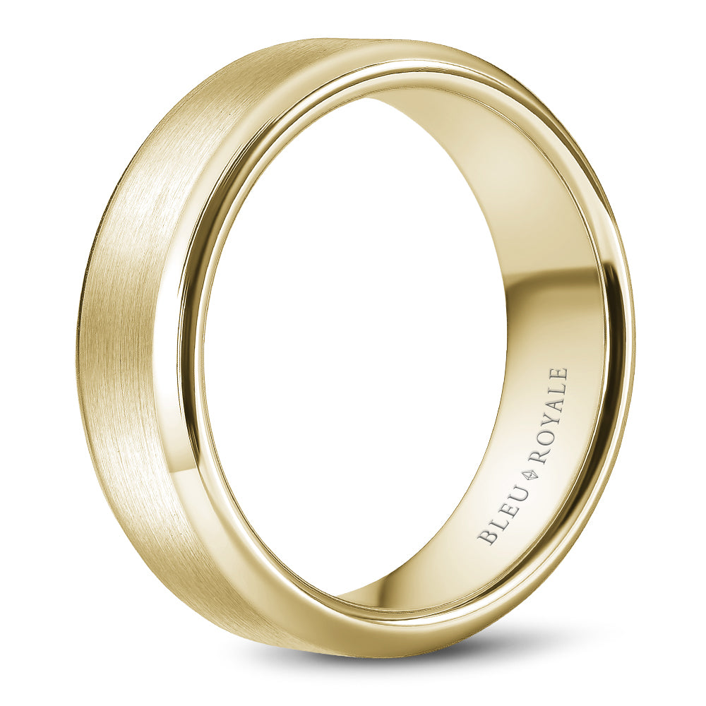 Bleu Royale Legacy Wedding Band 7.00mm Yellow 18k Gold