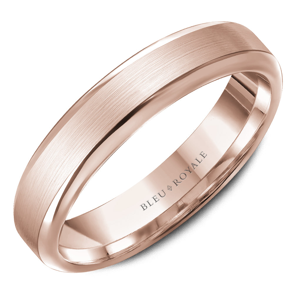 Bleu Royale Legacy Wedding Band 5.00mm Rose 18k Gold