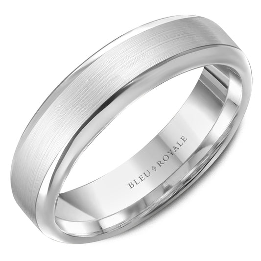 Bleu Royale Legacy Wedding Band 6.00mm White 14k Gold