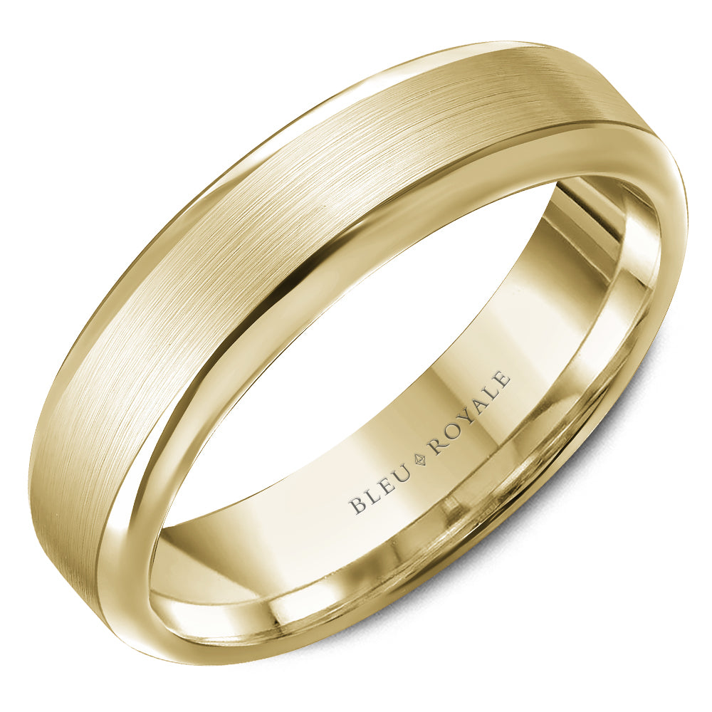Bleu Royale Legacy Wedding Band 6.00mm Yellow 18k Gold
