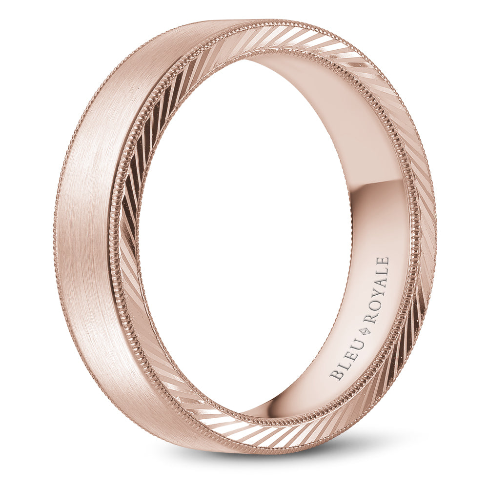 Bleu Royale Legacy Wedding Band 5.00mm Rose 18k Gold