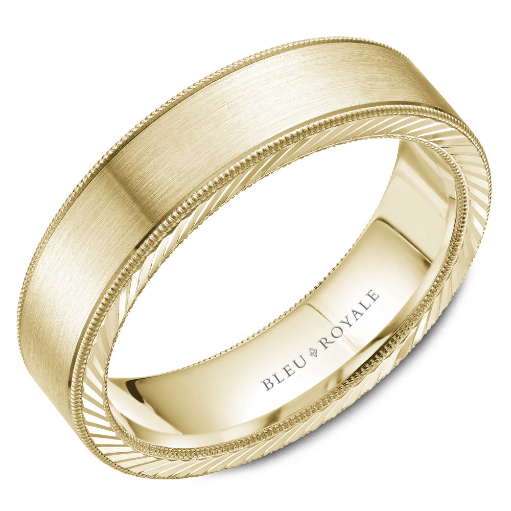 Bleu Royale Legacy Wedding Band 6.00mm Yellow 14k Gold