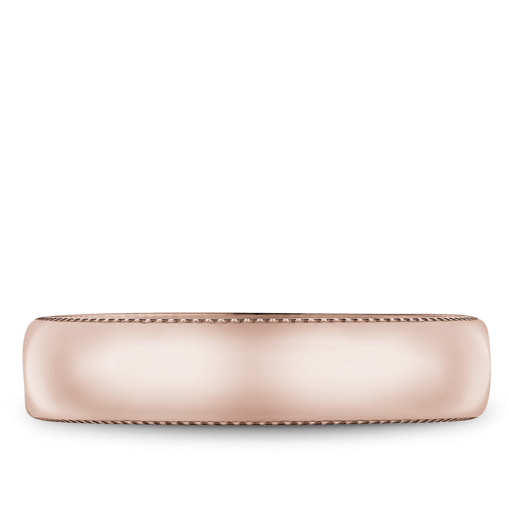 Bleu Royale Legacy Wedding Band 5.50mm Rose and White 14k Gold