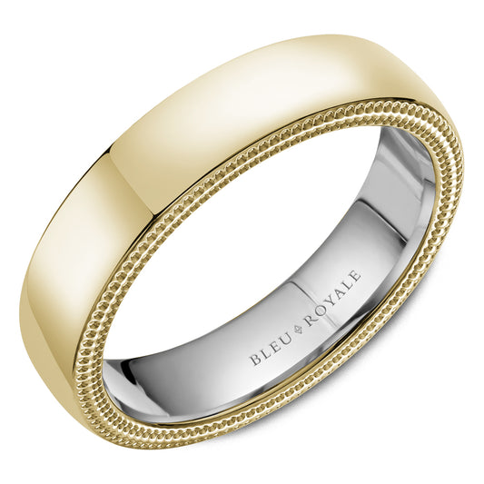 Bleu Royale Legacy Wedding Band 5.50mm Y&W 14k Gold