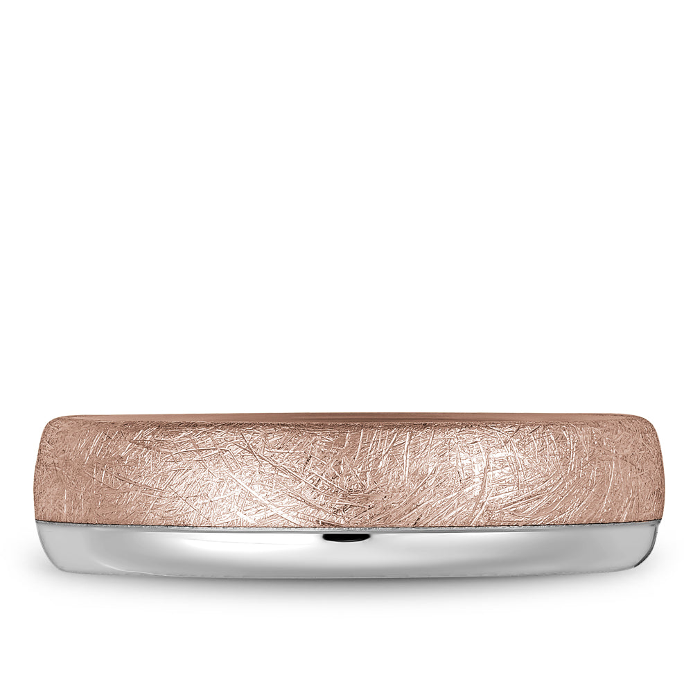 Bleu Royale Legacy Wedding Band 6.00mm Rose and White 14k Gold