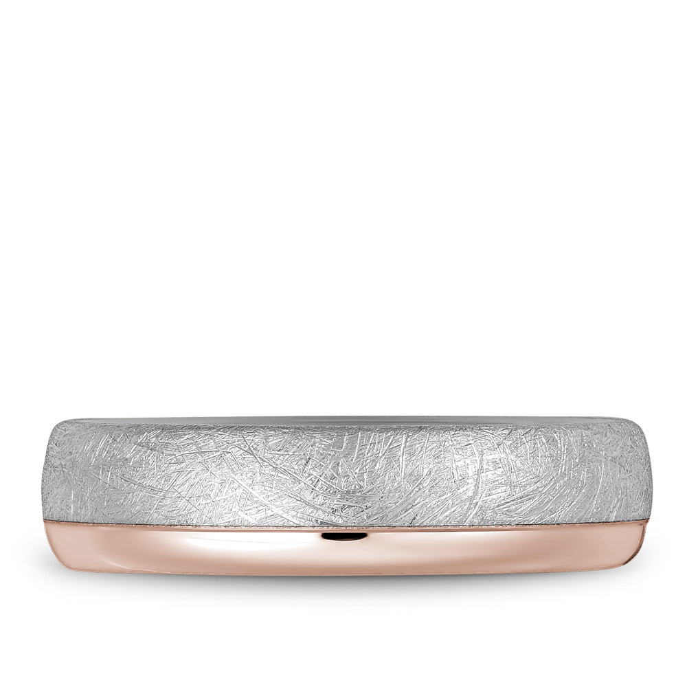 Bleu Royale Legacy Wedding Band 6.00mm White and Rose 14k Gold
