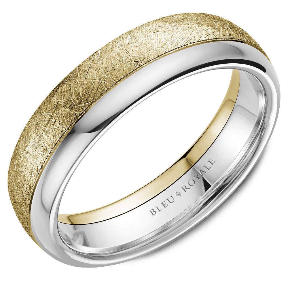 Bleu Royale Legacy Wedding Band 6.00mm Y&W 14k Gold