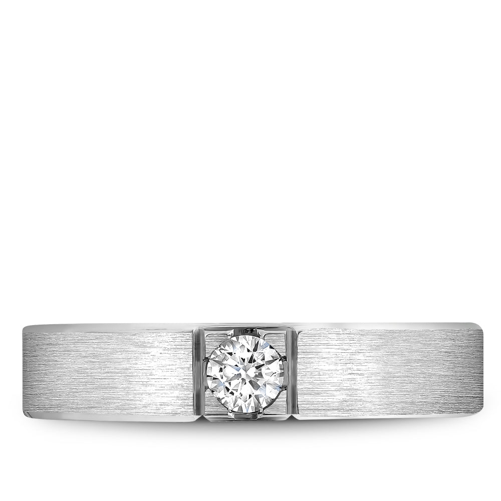Bleu Royale Wedding Band 5.00mm Platinum With 1 RD TCW 0.25ct
