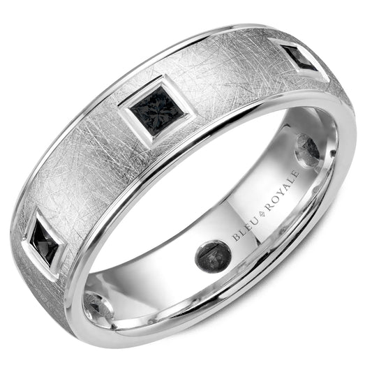 Bleu Royale Wedding Band 7.50mm Platinum With 6 PR TCW 0.66ct