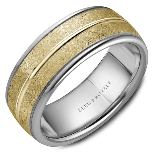Bleu Royale Legacy Wedding Band 8.50mm Y&W 18k Gold