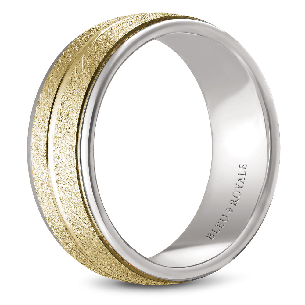 Bleu Royale Legacy Wedding Band 8.50mm Y&W 14k Gold