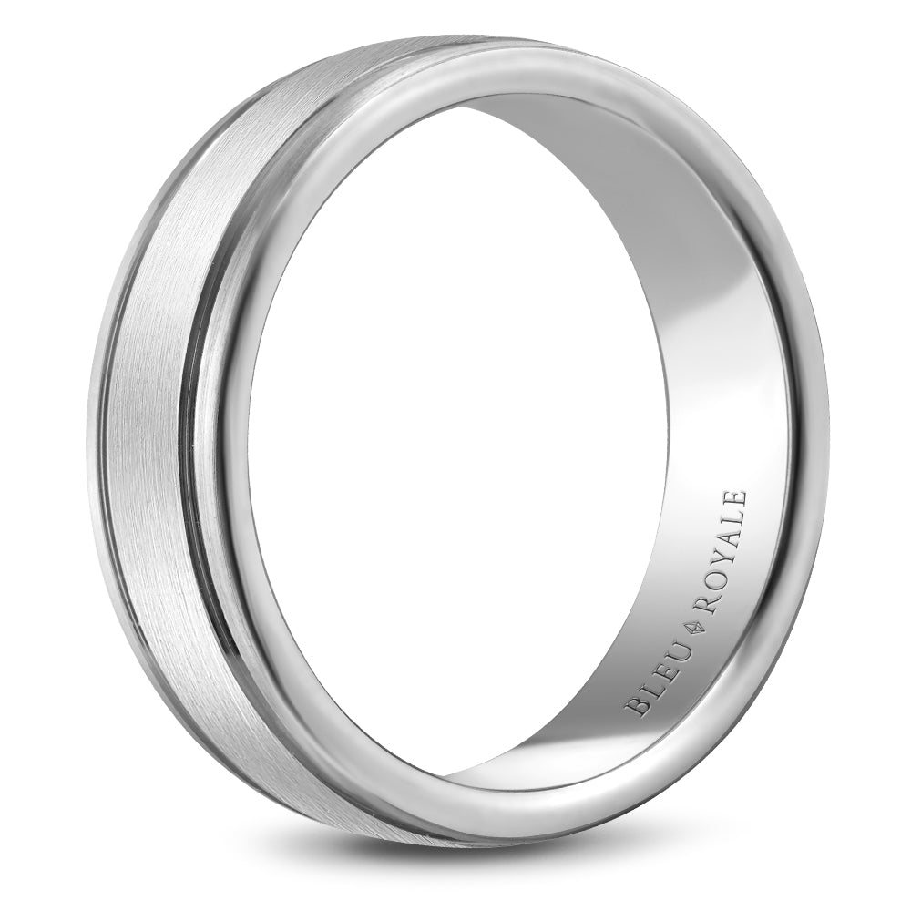 Bleu Royale Legacy Wedding Band 6.50mm White 14k Gold