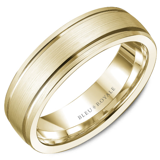 Bleu Royale Legacy Wedding Band 6.50mm Yellow 14k Gold