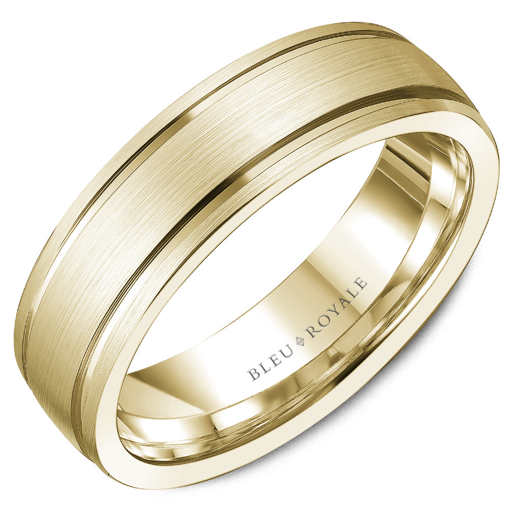 Bleu Royale Legacy Wedding Band 6.50mm Yellow 18k Gold