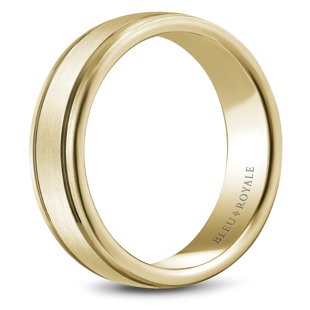 Bleu Royale Legacy Wedding Band 6.50mm Yellow 14k Gold
