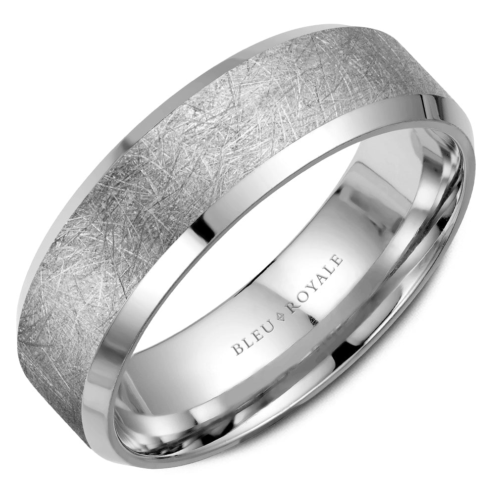 Bleu Royale Legacy Wedding Band 7.00mm White 14k Gold