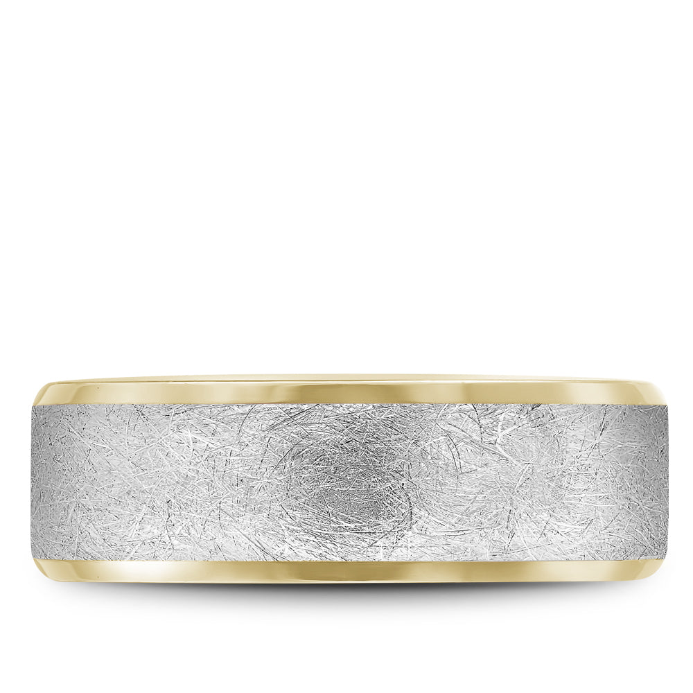 Bleu Royale Legacy Wedding Band 7.00mm Rose and White 18k Gold