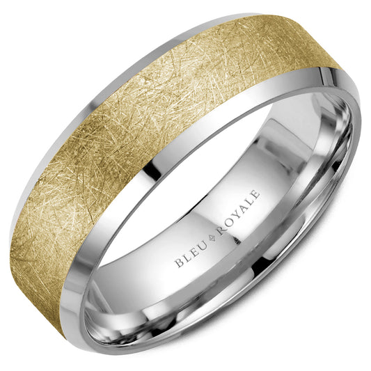 Bleu Royale Legacy Wedding Band 7.00mm Y&W 14k Gold
