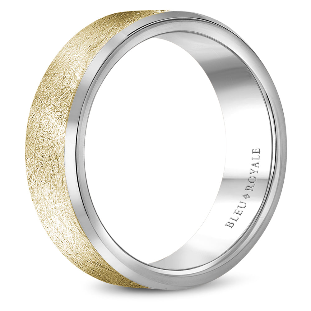 Bleu Royale Legacy Wedding Band 7.00mm Y&W 18k Gold