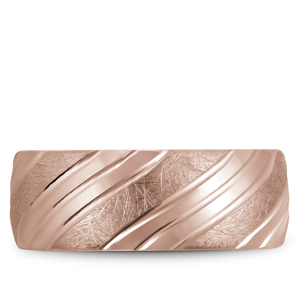 Bleu Royale Legacy Wedding Band 8.50mm Rose 14k Gold