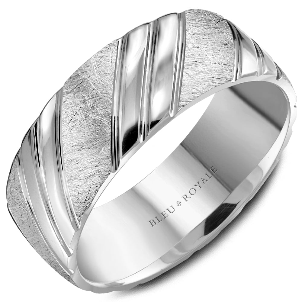 Bleu Royale Legacy Wedding Band 8.50mm White 14k Gold