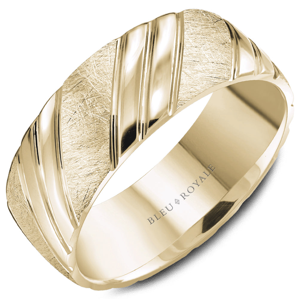 Bleu Royale Legacy Wedding Band 8.50mm Yellow 14k Gold