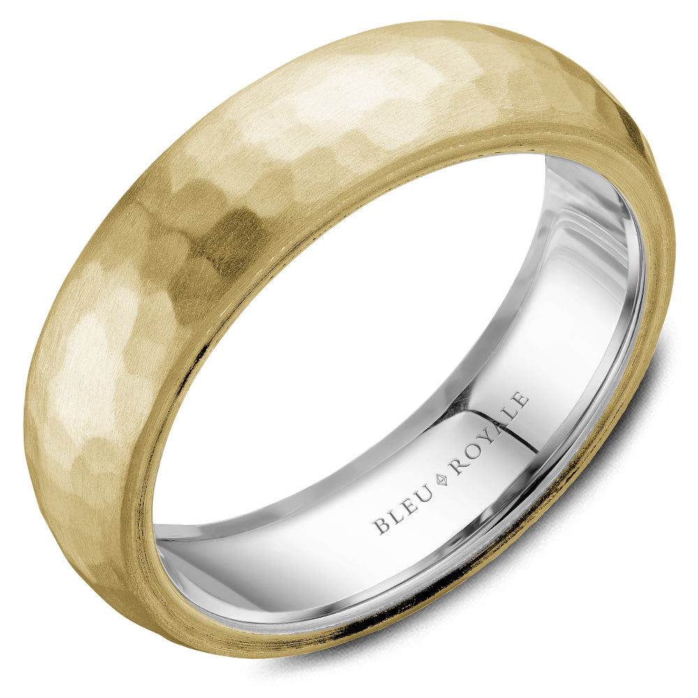 Bleu Royale Legacy Wedding Band 6.50mm Y&W 14k Gold