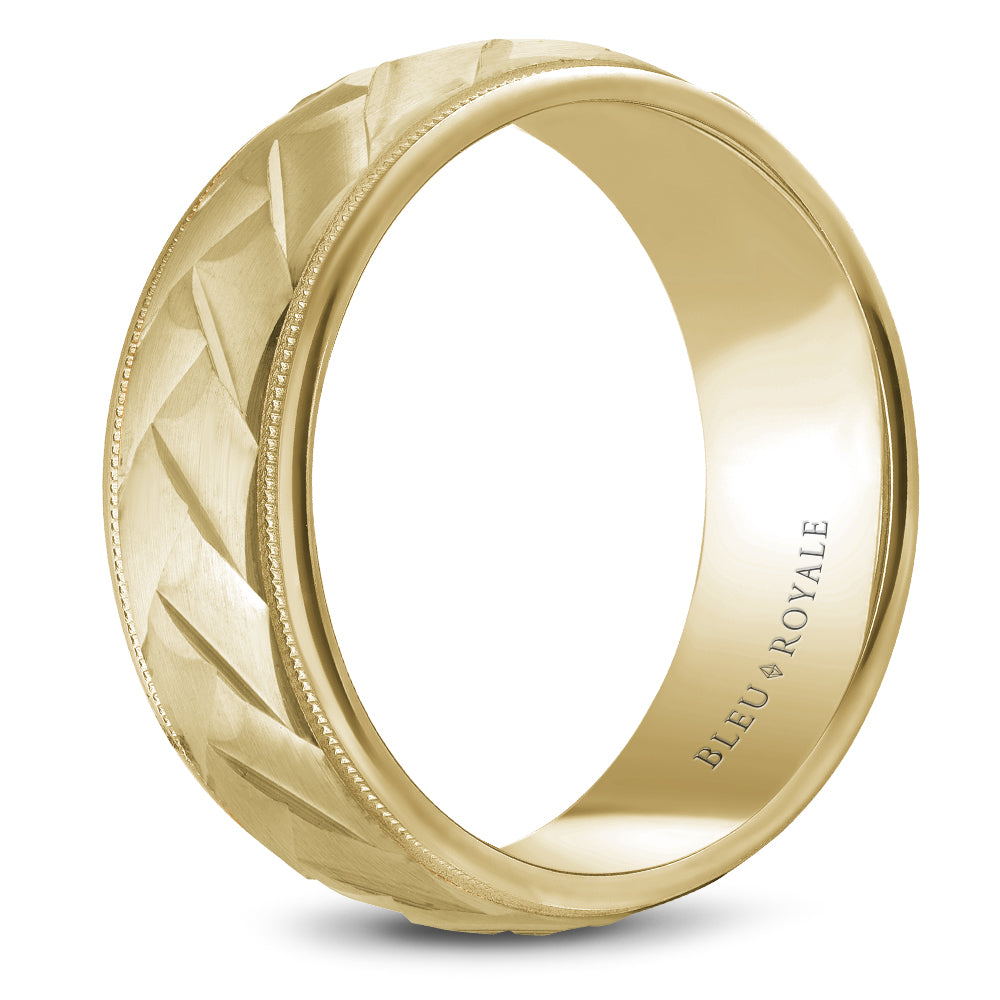 Bleu Royale Legacy Wedding Band 8.50mm Yellow 14k Gold