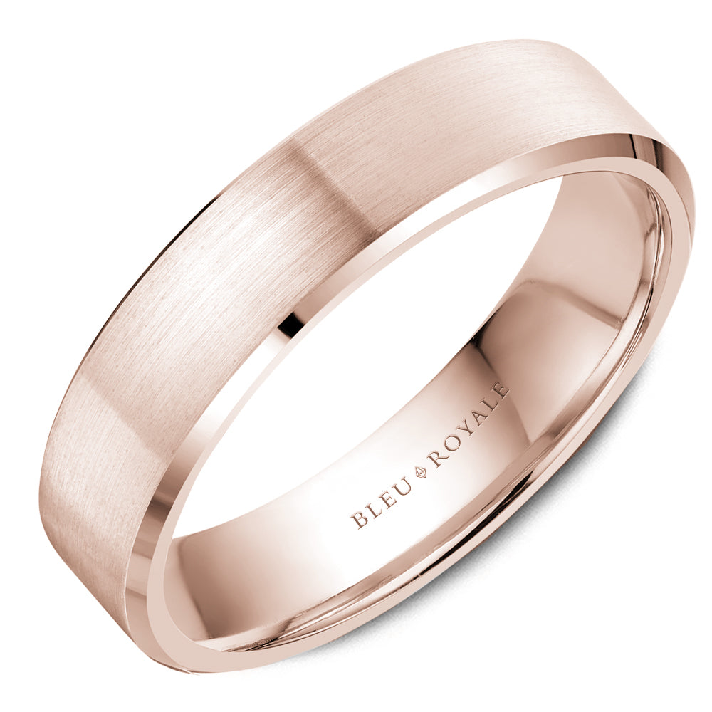 Bleu Royale Legacy Wedding Band 5.50mm Rose 14k Gold
