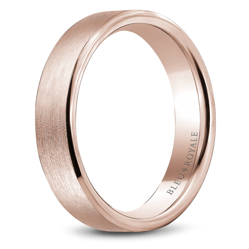 Bleu Royale Legacy Wedding Band 5.50mm Rose 14k Gold
