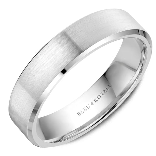 Bleu Royale Legacy Wedding Band 5.50mm White 14k Gold