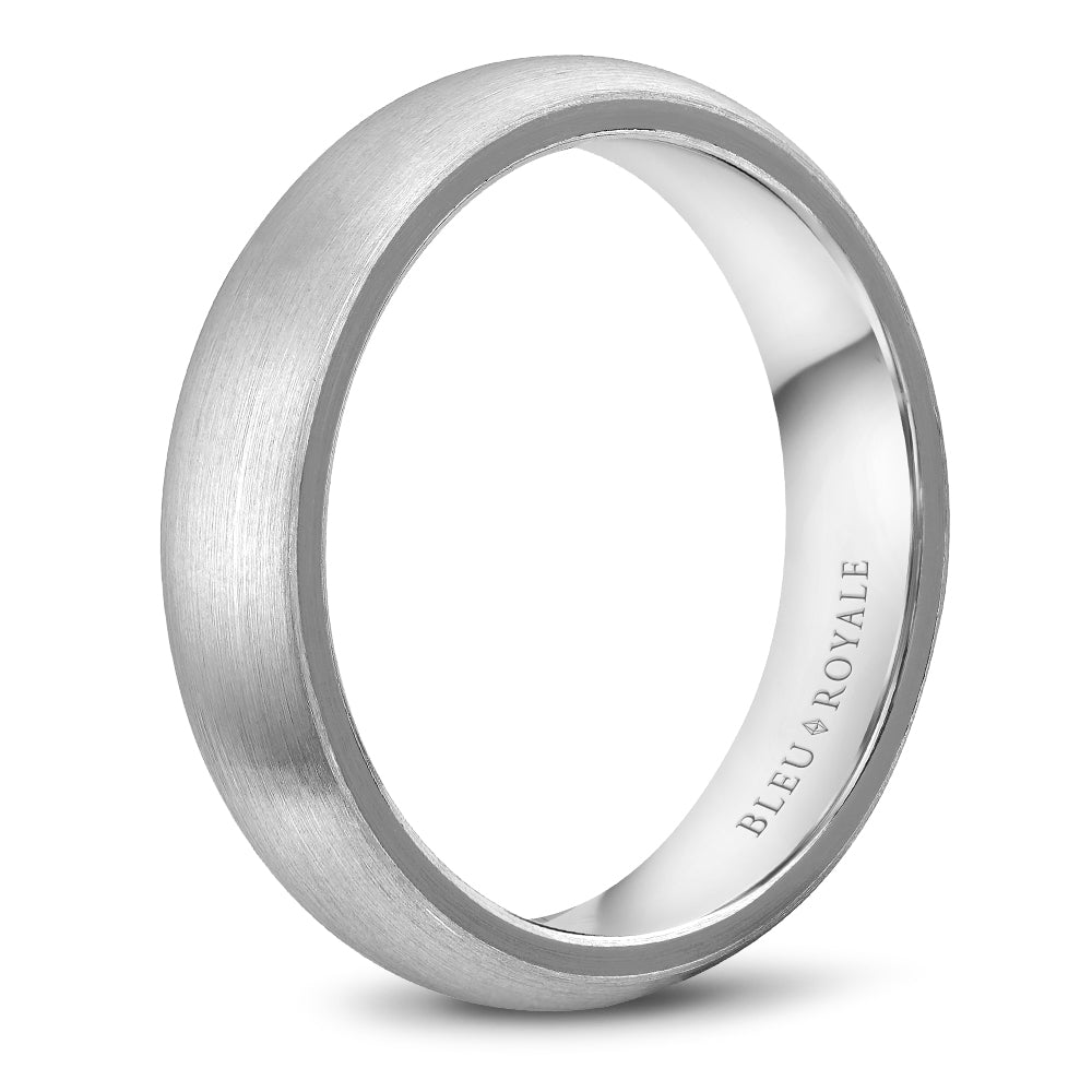 Bleu Royale Legacy Wedding Band 5.00mm White 18k Gold