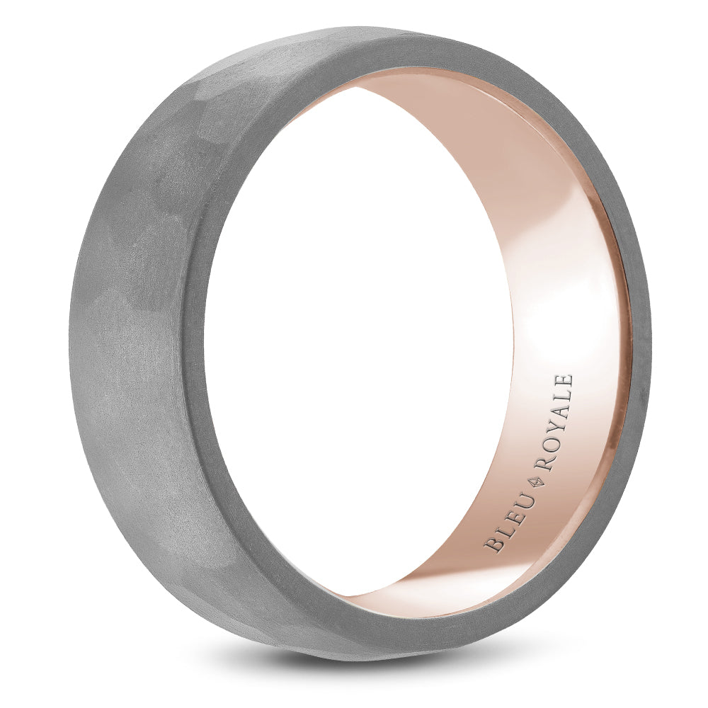 Bleu Royale Wedding Band 7.00mm 18k/Tantalum
