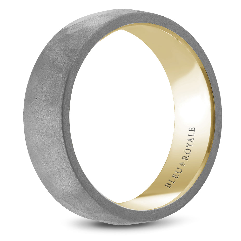 Bleu Royale Wedding Band 7.00mm 18k/Tantalum