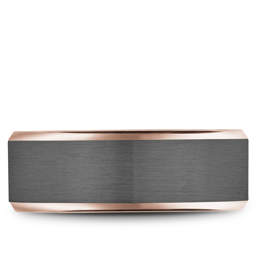 Bleu Royale Wedding Band 8.00mm 14k/Tantalum