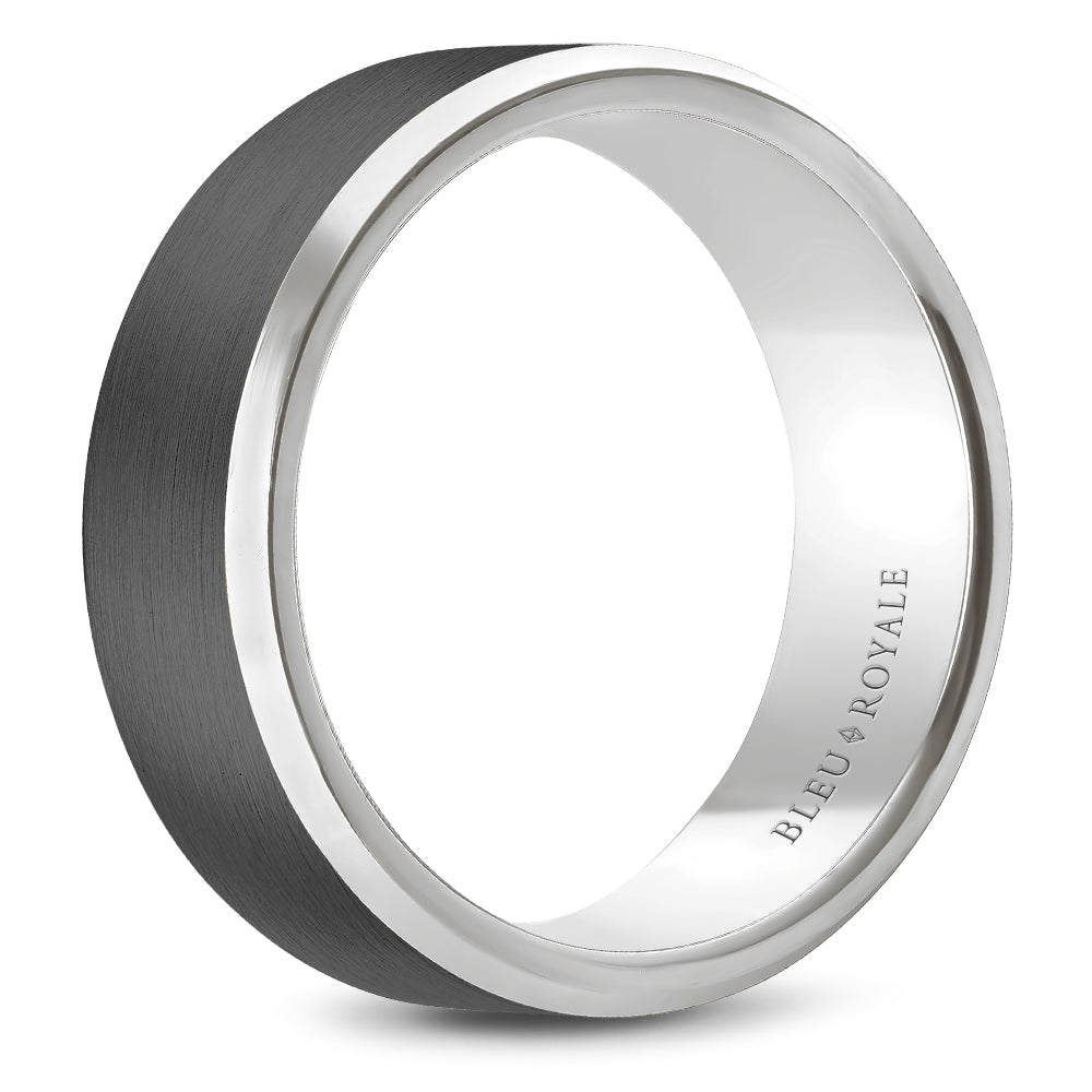 Bleu Royale Wedding Band 8.00mm Platinum 950/ Tantalum
