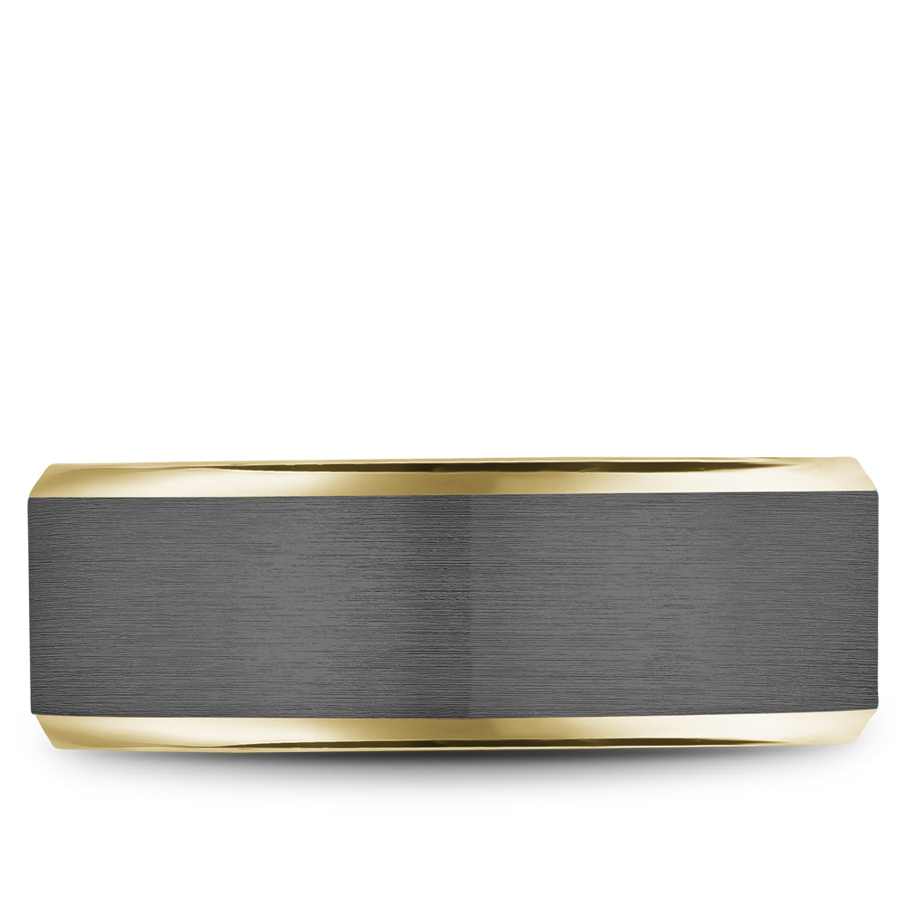 Bleu Royale Wedding Band 8.00mm 14k/Tantalum