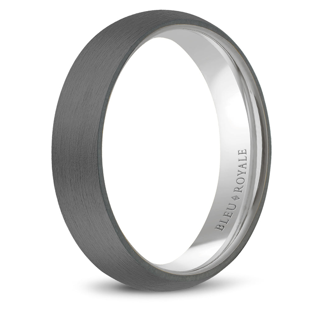 Bleu Royale Wedding Band 6.00mm 14k/Tantalum