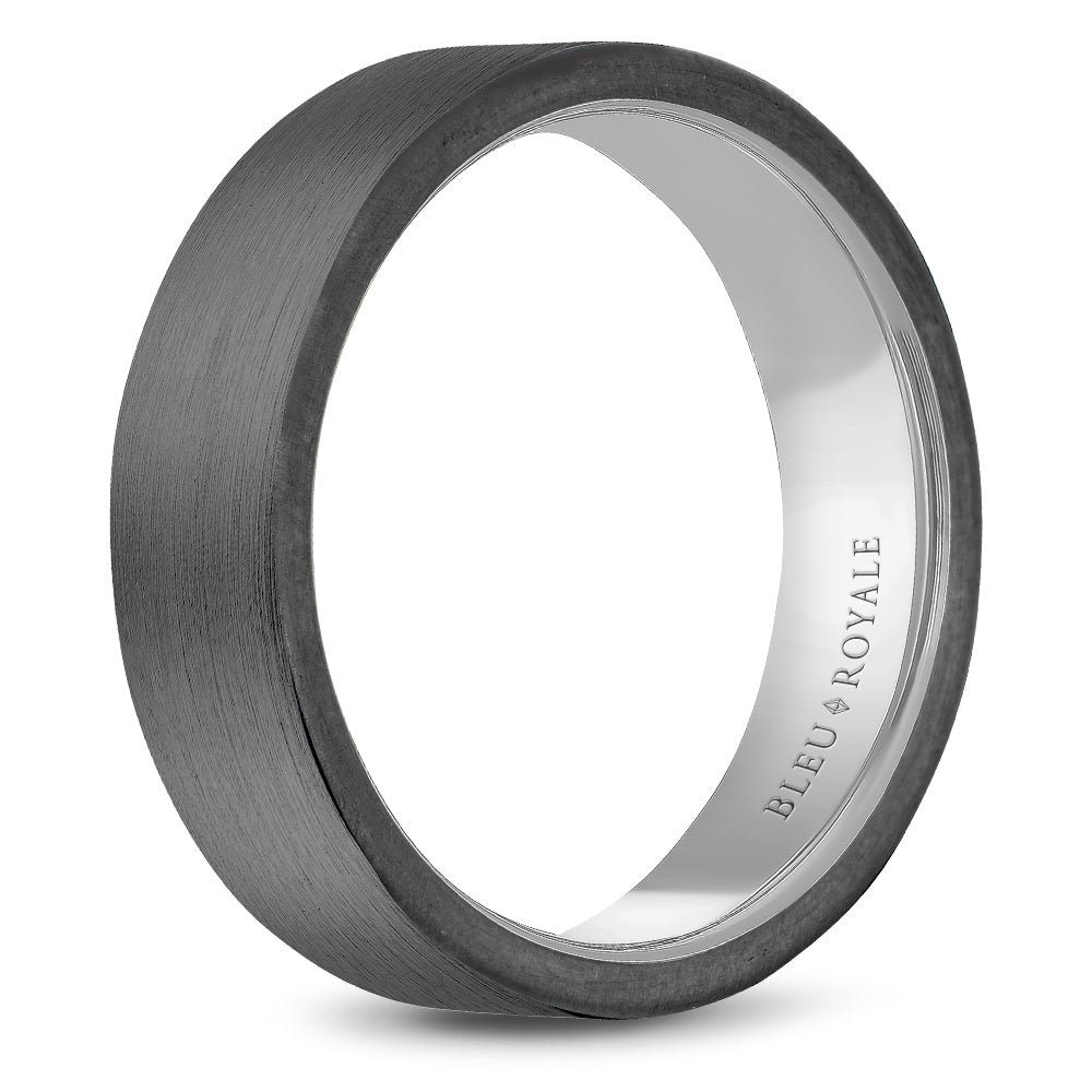 Bleu Royale Wedding Band 7.00mm Platinum 950/Tantalum