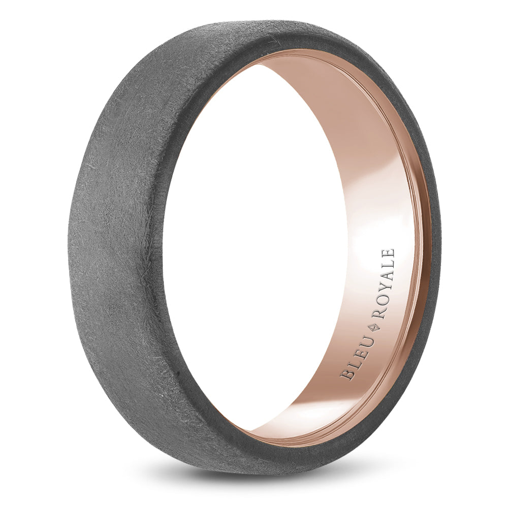 Bleu Royale Wedding Band 6.00mm 14k/Tantalum