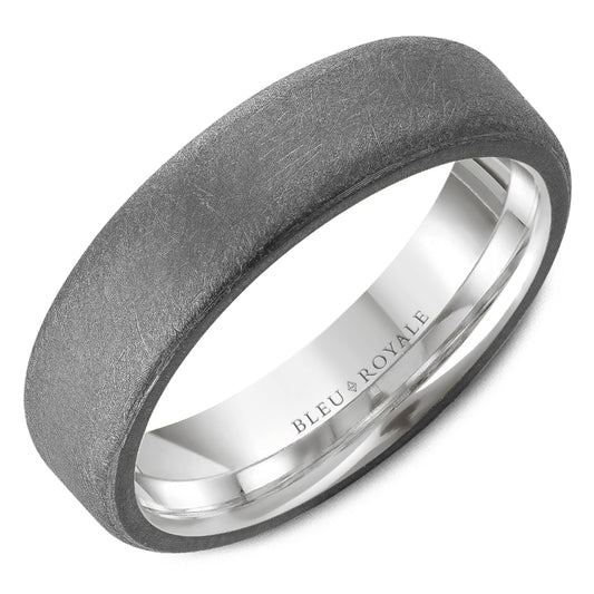 Bleu Royale Wedding Band 6.00mm 18k/Tantalum