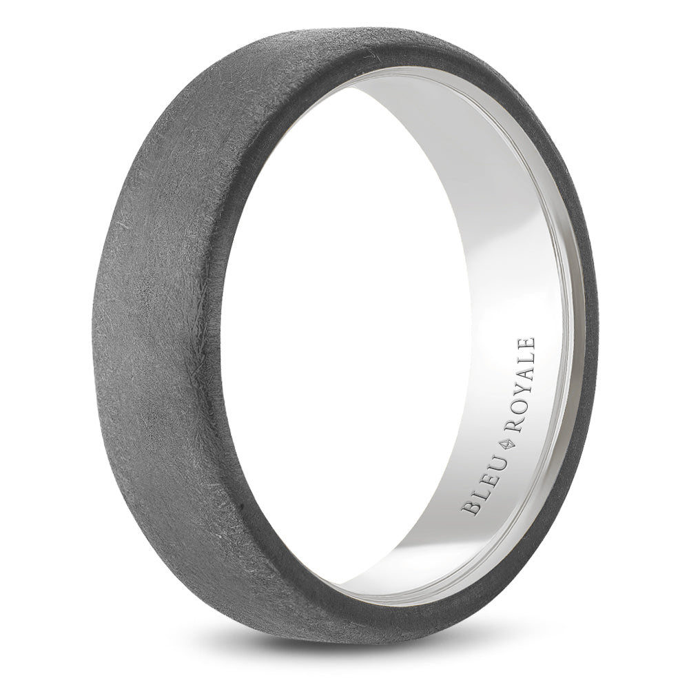 Bleu Royale Wedding Band 6.00mm 18k/Tantalum