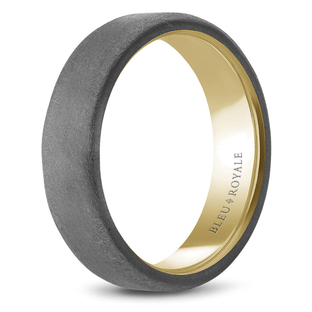 Bleu Royale Wedding Band 6.00mm 14k/Tantalum