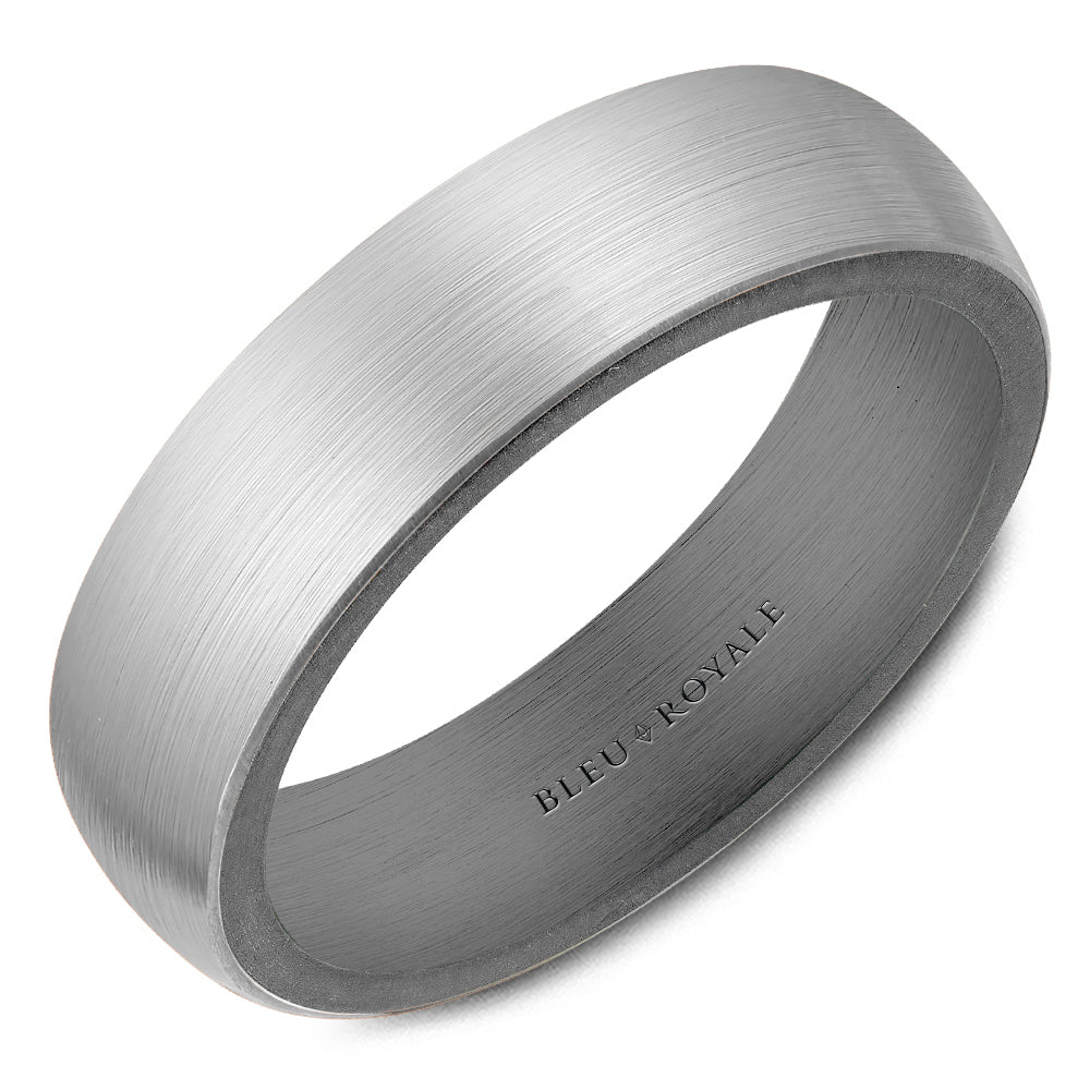 Bleu Royale Wedding Band 6.00mm 14k/Tantalum