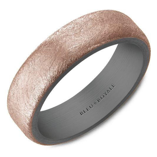 Bleu Royale Wedding Band 6.00mm 14k/Tantalum