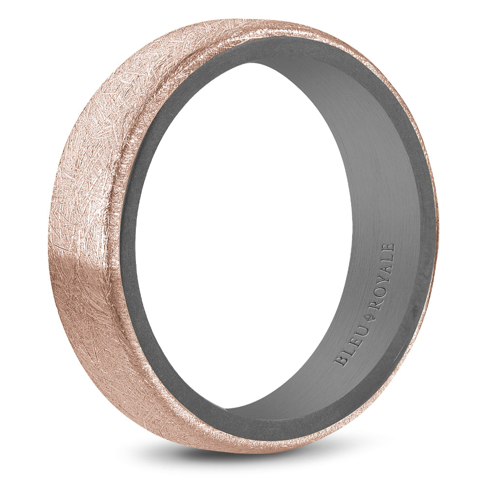 Bleu Royale Wedding Band 6.00mm 18k/Tantalum