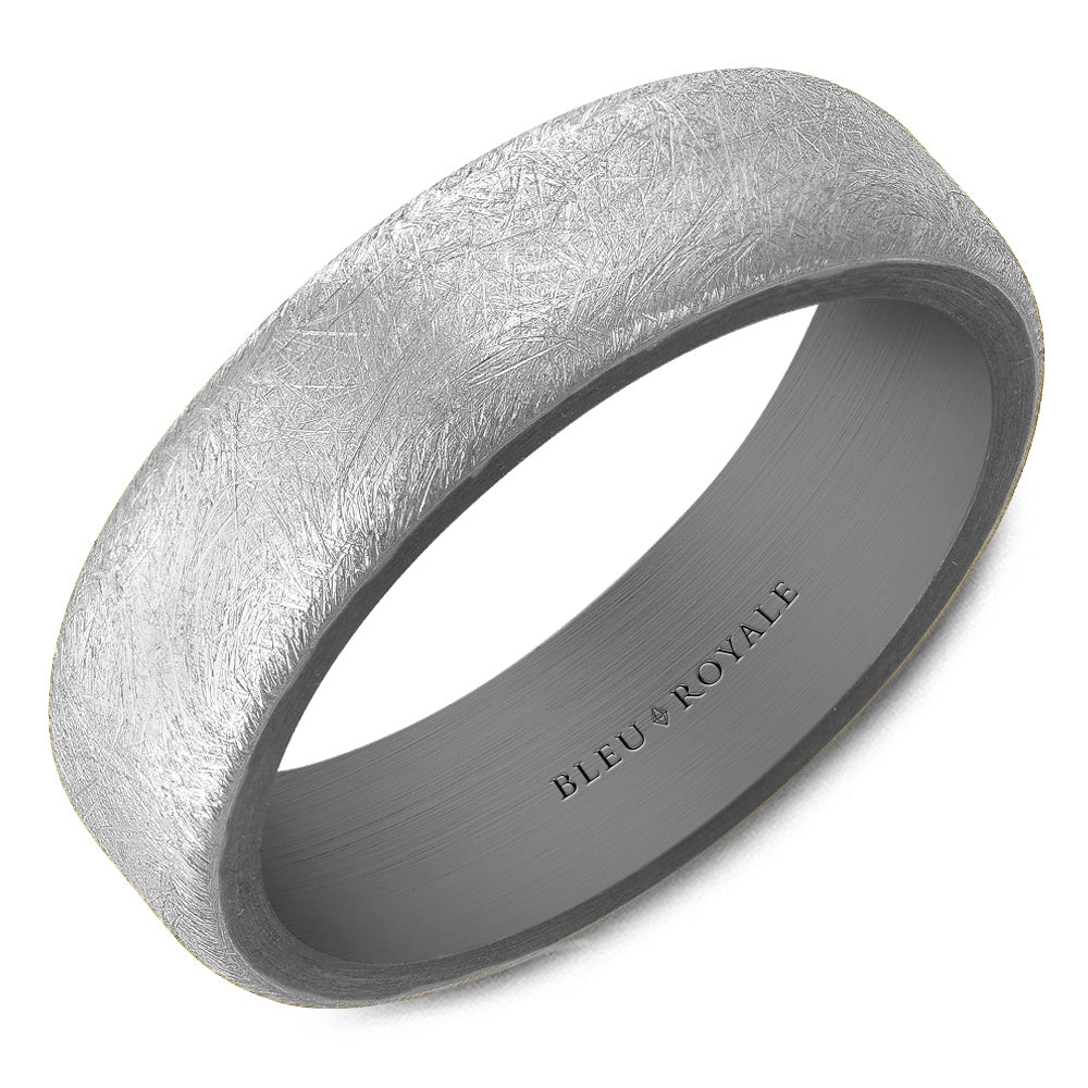 Bleu Royale Wedding Band 6.00mm 14k/Tantalum