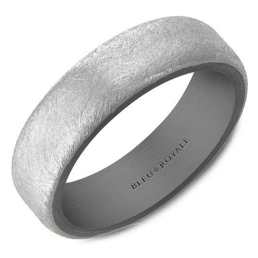 Bleu Royale Wedding Band 6.00mm 14k/Tantalum